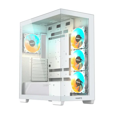 GIGABYTE C500 PANORAMIC STEALTH, Midi Tower, PC, White, ATX, Mini-ATX, Mini-ITX, Glass, Plastic, Steel, Gaming