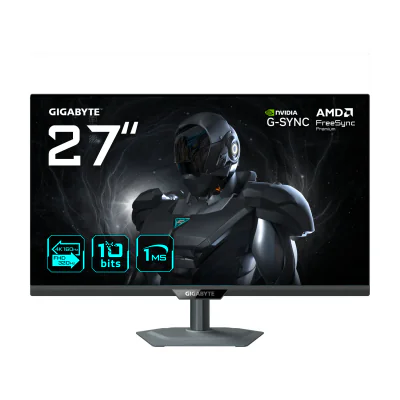GIGABYTE G27UP 27” 4K UHD Gaming Monitor - Dual Mode (4K 160Hz or FHD 320Hz), 3840 x 2160, 1ms, 400 cd/m², FreeSync Premium, HDR10, HDMI 2.1, Displayport 1.4, 68.6 cm (27"), 3840 x 2160 pixels, 4K Ultra HD, LED, 1 ms, Black