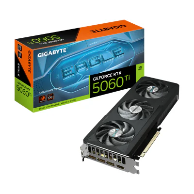 GIGABYTE GeForce RTX 5060 Ti EAGLE MAX OC 16G Graphics Card - 16GB GDDR7, 128bit, PCI-E 5.0, 2617MHz Core Clock, 3 x DP, 1 x HDMI, NVIDIA DLSS 4, GV-N506TEAGLEMAX OC-16GD, GeForce RTX 5060 Ti, 16 GB, GDDR7, 128 bit, 7680 x 4320 pixels, PCI Express 5.0