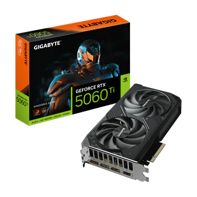 GIGABYTE GeForce RTX 5060 Ti WINDFORCE OC 8G Graphics Card - 8GB GDDR7, 128bit, PCI-E 5.0, 2587MHz Core Clock, 3 x DisplayPort, 1 x HDMI, GV-N506TWF2OC-8GD, GeForce RTX 5060 Ti, 8 GB, GDDR7, 128 bit, 7680 x 4320 pixels, PCI Express x8 5.0