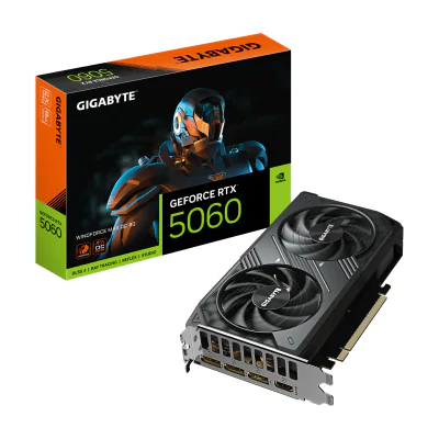 GIGABYTE GeForce RTX 5060 WINDFORCE MAX OC 8G Graphics Card, GeForce RTX 5060, 8 GB, GDDR7, 128 bit, 7680 x 4320 pixels, PCI Express 5.0