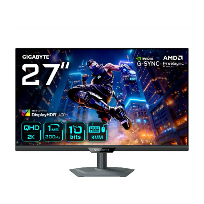 GIGABYTE M27Q2 QD 27” QHD Gaming Monitor - 2560 x 1440, 200Hz, 1ms, 350 cd/m², FreeSync Premium, Display HDR400, HDMI 2.0, Displayport 1.4, 68.6 cm (27"), 2560 x 1440 pixels, Quad HD, LED, 1 ms, Black