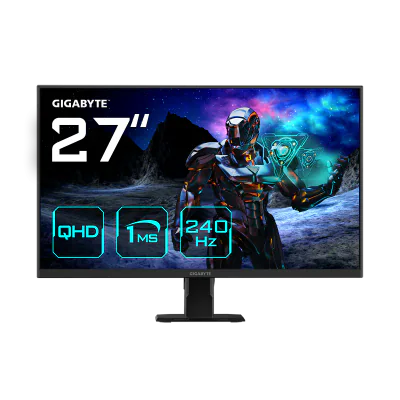 Gigabyte Monitor Gaming 27" SS IPS GS27Q X, Non-glare, Rezolutie: 2560 x 1440 (QHD), 300 cd/m2 (TYP), Contrast: 1000:1, Unghi vizualizare: 178°(H)/178°(V), Culori: 1.07B, Timp raspuns: 1ms (MPRT), Refresh rate: 240Hz/OC 250Hz, HDR Ready, Flicker-free
