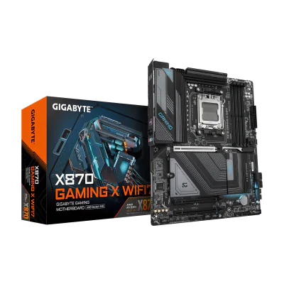GIGABYTE X870 GAMING X WIFI7 Motherboard, AMD, Socket AM5, AMD Ryzen 7000 Series, AMD Ryzen 8000 Series, AMD Ryzen 9000 Series, Socket AM5, 256 GB, DDR5-SDRAM