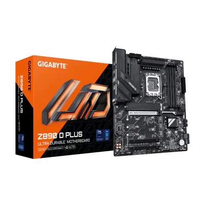 GIGABYTE Z890 D PLUS Motherboard - Supports Intel Core Ultra (Series 2) CPUs, 12+1+2 phases VRM, up to 9466MHz DDR5 (OC), 1xPCIe 5.0 M.2 + 3xPCIe 4.0 M.2, 2.5GbE LAN, USB 3.2 Gen 2, Intel, LGA 1851 (Socket V1), Intel Core Ultra (Series 2), LGA 1851, DDR5-SDRAM, 256 GB