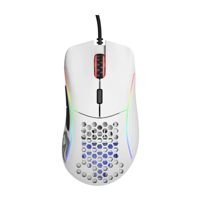 Glorious Gaming Glorious Model D Mouse Regular (White), Right-hand, Optical, USB Type-A, 12000 DPI, 1 ms, White