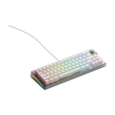 Glorious Gaming GMMK 3 PRO 65% Prebuilt Wired Silver - US, Wired, USB, Mechanical, QWERTY, RGB LED, Silver