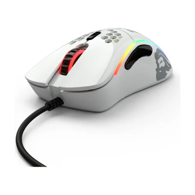 Glorious Gaming Model D-, Right-hand, Optical, USB Type-A, 12000 DPI, 1 ms, White