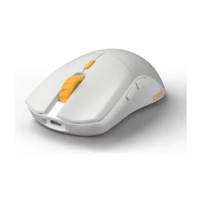 Glorious Gaming Series One, Right-hand, Optical, RF Wireless, 19000 DPI, Grey, White, Yellow