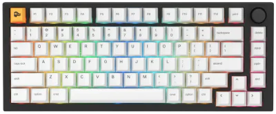 Glorious Tastatura mecanica GMMK PRO 75% Pre-built, USB-C, Fox Linear Switch, Layout US, Negru/Alb "GLO-GMMK-P75-FOX-B"