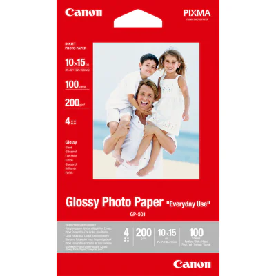 Canon Glossy Photo paper 4x6 100 Sheets GP-501 4X6 100SH