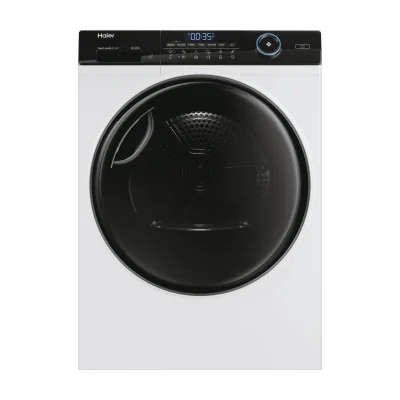 Haier I-Pro Series 5 HD80-A3959, Freestanding, Front-load, Heat pump, White, Rotary, Touch, Right
