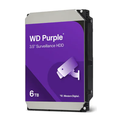 Hard disk CCTV WD HDD Surveillance WD Purple, 6TB, SATA III