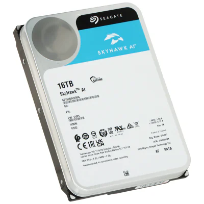 Hard disk pentru DVR SEAGATE HDD-ST16000VE004, 16 TB, SkyHawk AI, 24/7, SATA 6 Gb/s