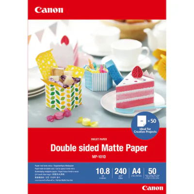 Hârtie de copiator CANON MP-101D Double-sided Matte Paper, mată, 240 g/m², A4, 50 coli