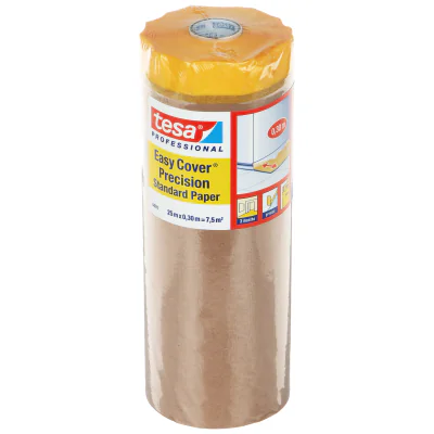 Hârtie de protecție cu bandă adezivă TESA EASY-COVER-PRECISION/25X300, 25 m, lățime 19 mm