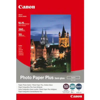 Hârtie foto CANON 1686B015, semilucioasă, 260 g/m², 10 x 15 cm, 50 coli