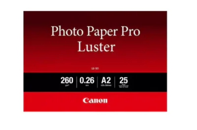 Hartie foto Canon LU-101 , Pro , 25 coli, 260g-m2. A2, 420 mm x 594 mm.