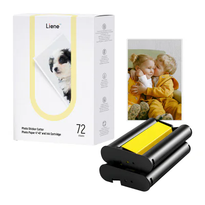 Hârtie pentru imprimantă Liene PixCut 4x6", 72 de coli