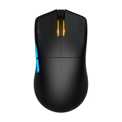 HATOR Pulsar 3 PRO Wireless, Right-hand, Optical, RF Wireless + Bluetooth + USB Type-A, 30000 DPI, Black