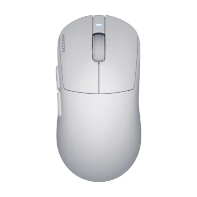 HATOR Quasar 3S Ultima 8K Wireless, White, Right-hand, Optical, RF Wireless + Bluetooth + USB Type-C, 30000 DPI, White
