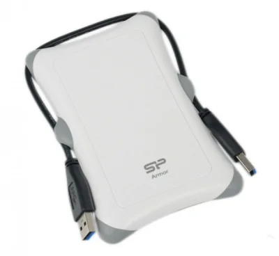 SILICON POWER External HDD Armor A30 2.5inch 1TB USB 3.0 Anti-shock White