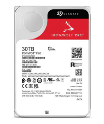HDD NAS Seagate IronWolf Pro, 30 TB, 7200 RPM, 256 MB, SATA III