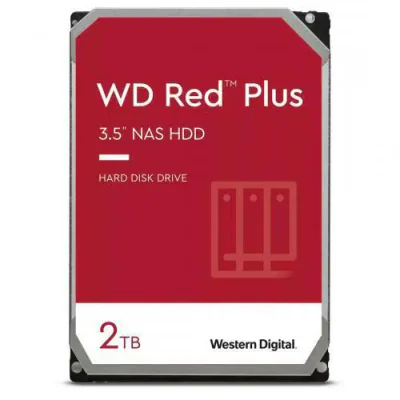 HDD NAS WD Red Plus, 2 TB, 5400 rpm, 128 MB, Serial ATA