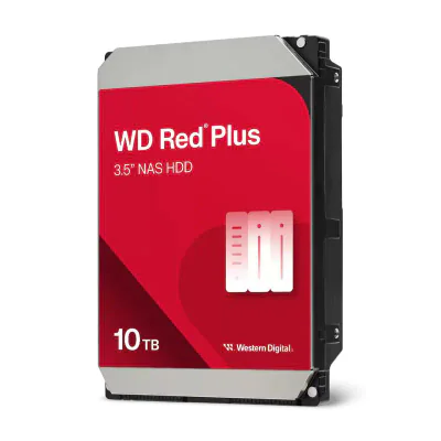 HDD NAS WD Red Plus WD100EFGX, 10 TB, 7200 RPM, 256 MB, SATA III