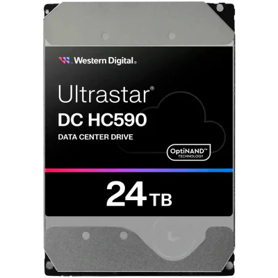 HDD Server WD Ultrastar DC HC590 24TB 512e SE, 3.5", 512MB, 7200RPM, SATA, NP3, SKU: 0F65684 "WUH722624ALE6L4"