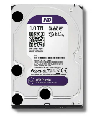 HDD Surveillance WD Purple, 1TB, 5400RPM, 64MB, SATA III