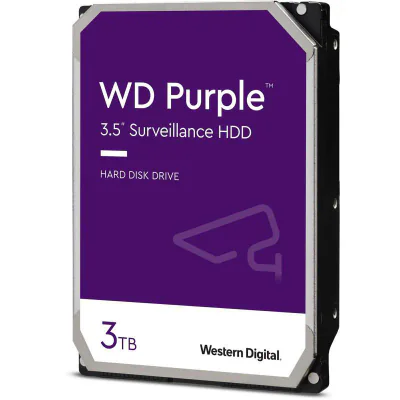 HDD Surveillance WD Purple, 3 TB, 5400 RPM, 64 MB, SATA III