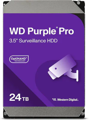 HDD Surveillance WD Purple Pro WD241PURP, 24 TB, 7200 rpm, 256 MB, SATA III