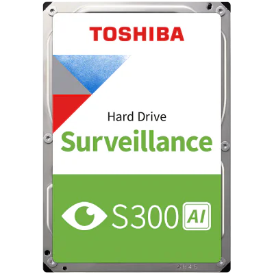 HDD Video Surveillance TOSHIBA S300 AI 10TB CMR, 3.5, 512MB, 7200RPM, SATA, 64 cameras, 24/7, TBW: 550 "MG10ADA10TE-V"