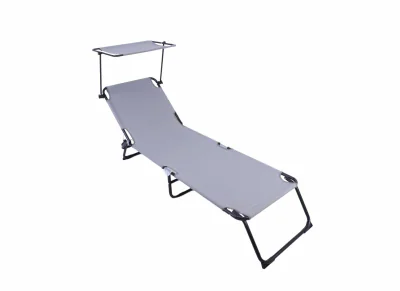 HEINNER SEZLONG CU PARASOLAR 186X55X24CM GRI