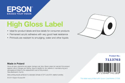 HIGH GLOSS LABEL DIE-CUT ROLL/210MM X 297MM 194 LABELS
