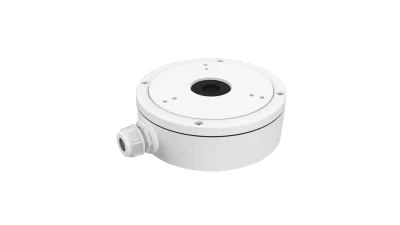 Hikvision Junction box for Dome Camera, DS-1280ZJ-M; Aluminum alloy material with surface spray treatment; Waterproof design; 157×185× 51.5mm, 621g, white.