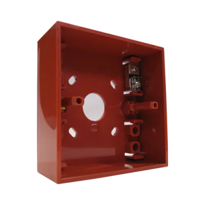 Honeywell Baza pentru montaj aparent buton Morley-IAS, culoare rosie; Dimensiuni: 87x93x32mm; Greutate: 0.080g