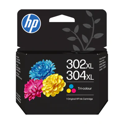 HP 302XL/304XL Tri-color Original Ink Cartridge, High (XL) Yield, Cyan, Magenta, Yellow, 1 pc(s), 100 pages, Single pack