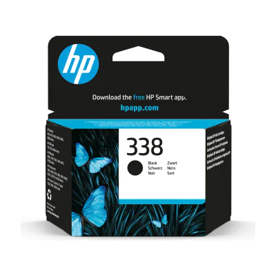 HP 338 Black Original Ink Cartridge, Standard Yield, Black, Pigment-based ink, Dye-based ink, 1 pc(s), 480 pages