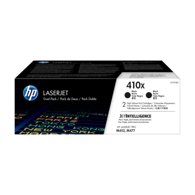 HP 410X 2-pack High Yield Black Original LaserJet Toner Cartridges, 13000 pages, Black, 2 pc(s)