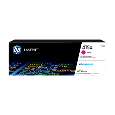 HP 415X High Yield Magenta Original LaserJet Toner Cartridge, 6000 pages, Magenta, 1 pc(s)