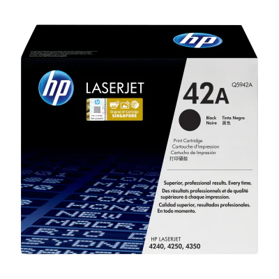 HP 42A Black Original LaserJet Toner Cartridge, 10000 pages, Black, 1 pc(s)