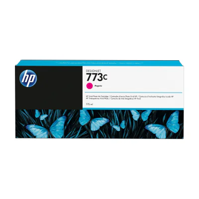 HP 773C 775-ml Magenta DesignJet Ink Cartridge, HP DesignJet Z6600 Production Printer series; HP DesignJet Z6800 Photo Production Printer series, Thermal inkjet, Magenta, Business, Enterprise, Singapore, 53.3 mm
