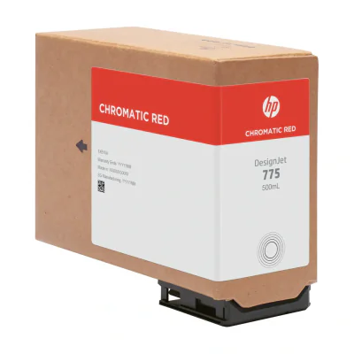 HP 775 500-ml Chromatic Red Ink Cartridge, HP DesignJet Z6 Pro Printer, Thermal inkjet, Red, Singapore, 152 mm, 64 mm