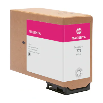 HP 775 500-ml Magenta Ink Cartridge, HP DesignJet Z6 Pro Printer, Thermal inkjet, Magenta, Singapore, 152 mm, 64 mm