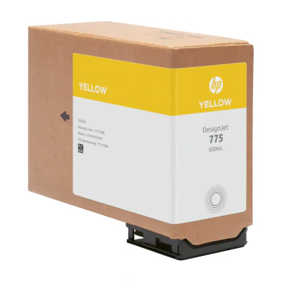 HP 775 500-ml Yellow Ink Cartridge, HP DesignJet Z6 Pro Printer, Thermal inkjet, Yellow, Singapore, 152 mm, 64 mm