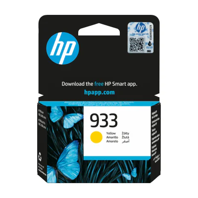 HP 933 Yellow Original Ink Cartridge, Standard Yield, Yellow, Pigment-based ink, 3.5 ml, 1 pc(s), Single pack