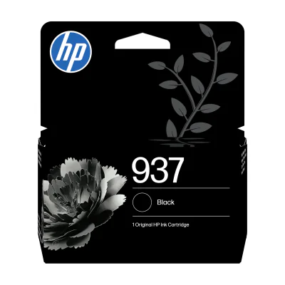 HP 937 Black Original Ink Cartridge, Standard Yield, Black, 1 pc(s), 1250 pages, Single pack