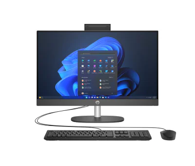 All-in-One Business HP ProOne 240 G10 cu procesor Intel Core i3-N300 pana la, 24 inch, Full HD, IPS, 8GB DDR4, Intel UHD Graphics, FreeDos, White, 3 ani garantie